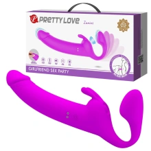 Pasek Strap-on Zanini Pretty Love 10 Trybów Wibrujący | 100% ORYGINAŁ| DYSKRETNA PRZESYŁKA